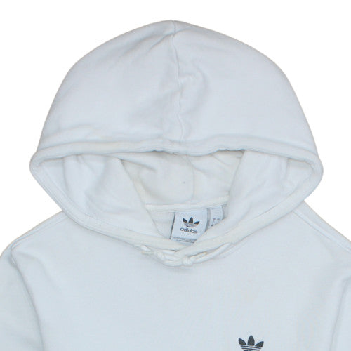 Adidas Men's White Pullover Hoodie S Regular Fit Sports Fleece