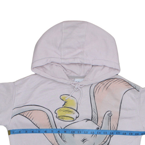 Disney Womens Pink Dumbo Pullover Hoodie XS Cotton Blend