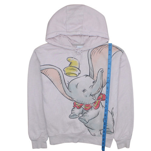 Disney Womens Pink Dumbo Pullover Hoodie XS Cotton Blend