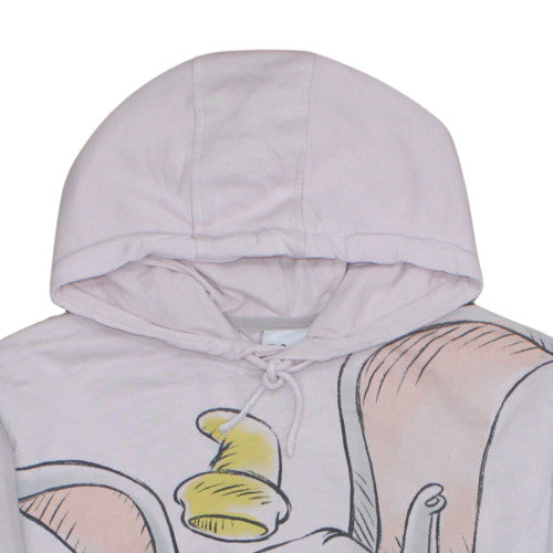 Disney Womens Pink Dumbo Pullover Hoodie XS Cotton Blend