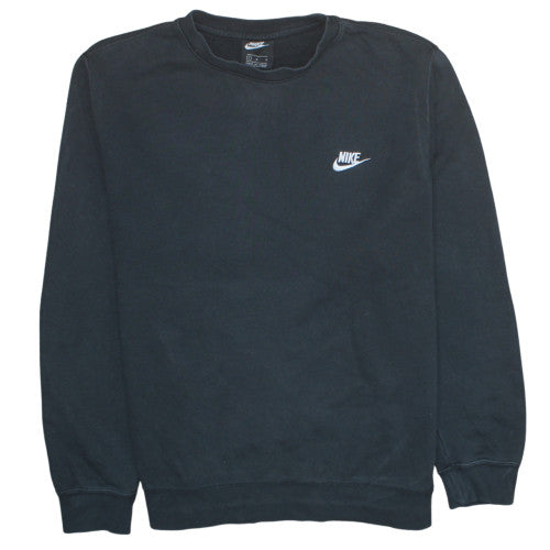 Nike Men's Black Crew Neck Fleece Pullover Sweatshirt L