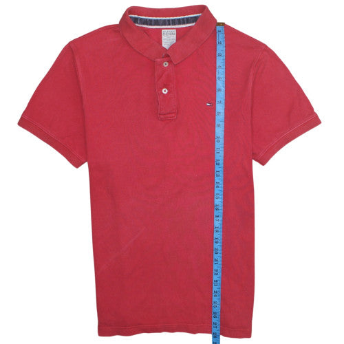 Hilfiger Denim Men's Red Cotton Polo Shirt XL Classic Fit