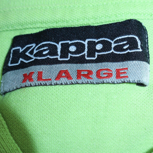 Kappa Mens Green XL Short Sleeve Cotton Polo Shirt