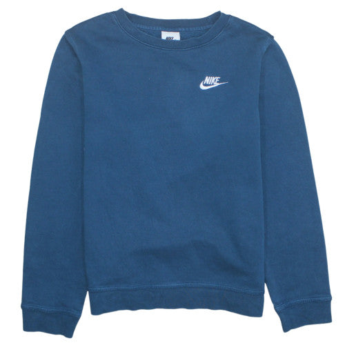 Nike Blue Teens Pullover Crew Neck Sweatshirt L Regular Fit
