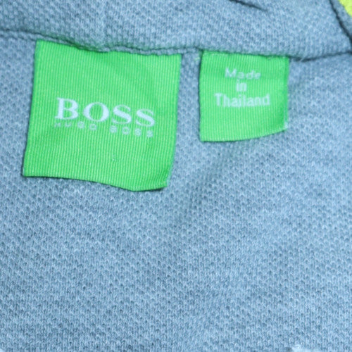 BOSS Mens White Hoodie Sweatshirt L Hooded Cotton Casual