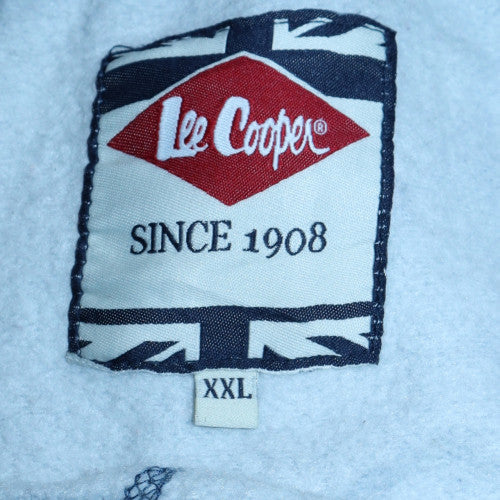Lee Cooper Men Blue 2XL Pullover Sweatshirt Crew Neck Cotton Blend