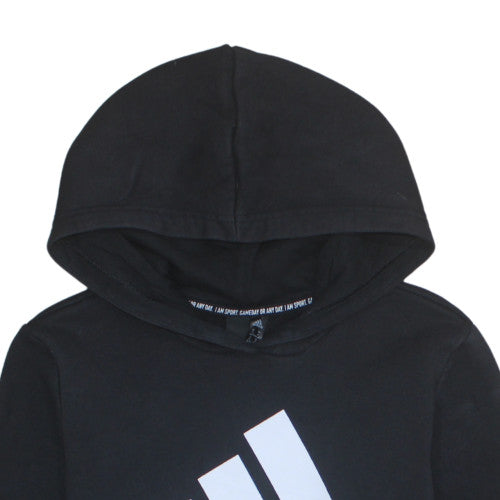 Adidas Womens Black Hoodie UK 12-14 Pullover Long Sleeve Logo Sweatshirt