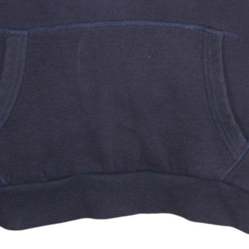 Superdry Women Navy Blue Pullover Hoodie Size L Fleece Lined