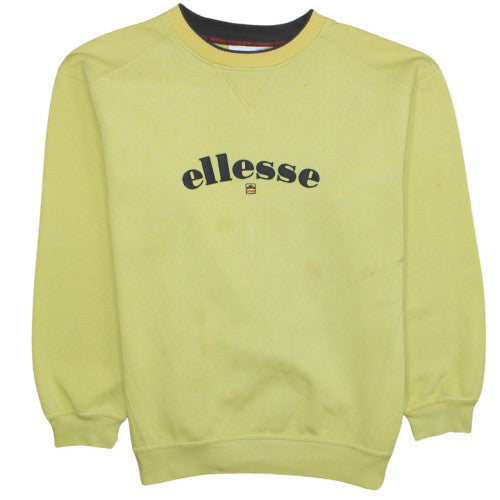Ellesse Men's Yellow Logo Pullover Sweatshirt M Regular Fit
