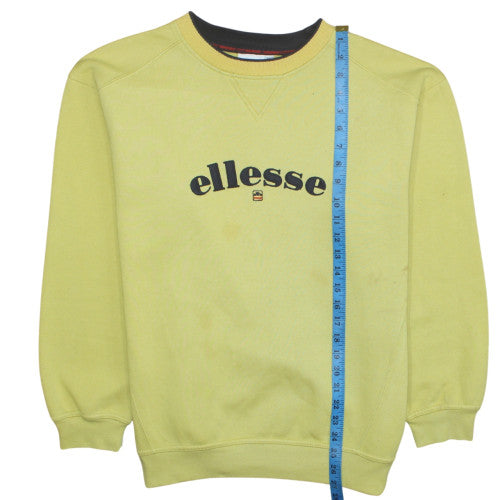 Ellesse Men's Yellow Logo Pullover Sweatshirt M Regular Fit