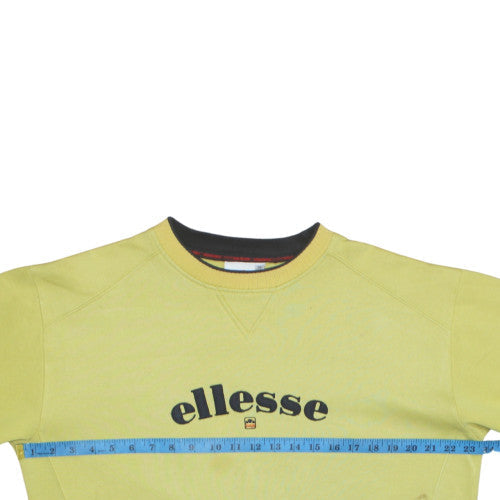 Ellesse Men's Yellow Logo Pullover Sweatshirt M Regular Fit