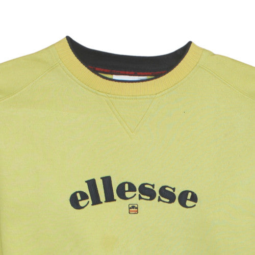 Ellesse Men's Yellow Logo Pullover Sweatshirt M Regular Fit