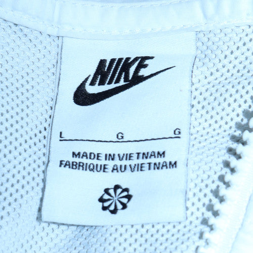 Nike Men's White Full Zip Lightweight Hooded Sports Jacket L