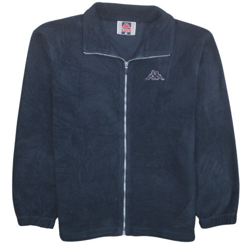 Kappa Men's Black Full Zip Fleece Sweatshirt M Regular Fit