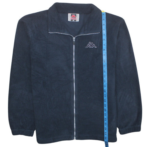 Kappa Men's Black Full Zip Fleece Sweatshirt M Regular Fit