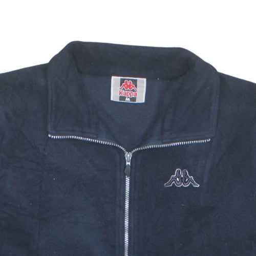 Kappa Men's Black Full Zip Fleece Sweatshirt M Regular Fit