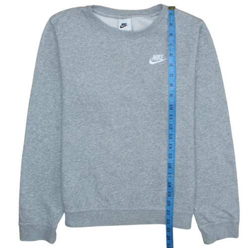 Nike Teens Grey Pullover Sweatshirt L Crew Neck Sports Fleece