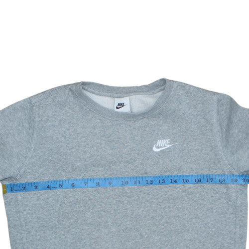 Nike Teens Grey Pullover Sweatshirt L Crew Neck Sports Fleece