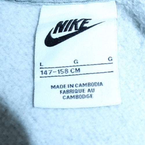 Nike Teens Grey Pullover Sweatshirt L Crew Neck Sports Fleece