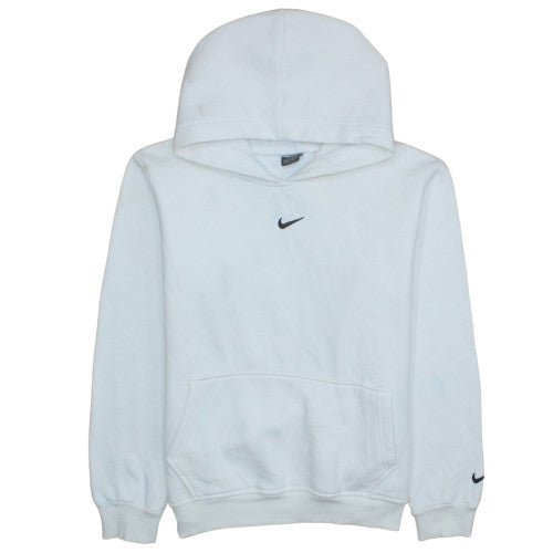 Nike Men's White 2XL Pullover Fleece Hoodie with Logo
