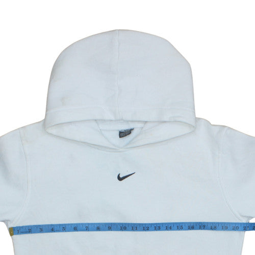 Nike Men's White 2XL Pullover Fleece Hoodie with Logo