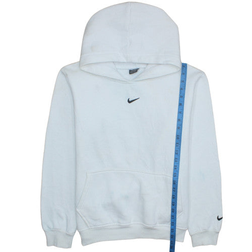Nike Men's White 2XL Pullover Fleece Hoodie with Logo