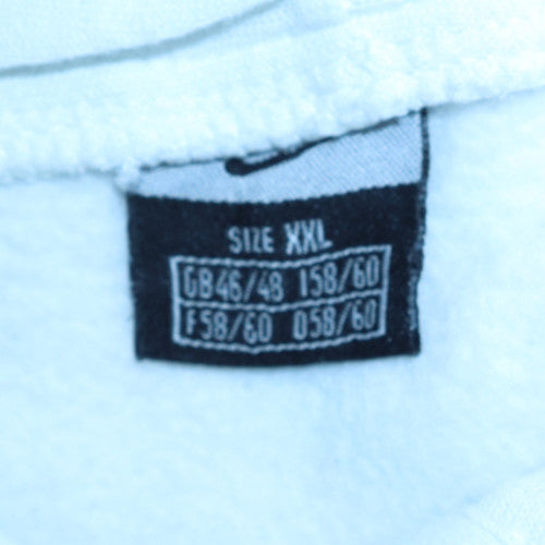 Nike Men's White 2XL Pullover Fleece Hoodie with Logo