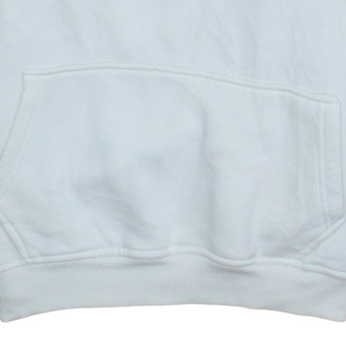 Nike Men's White 2XL Pullover Fleece Hoodie with Logo