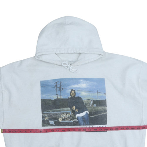 Ice Cube Men's White Pullover Hoodie L Graphic Hip Hop Fleece