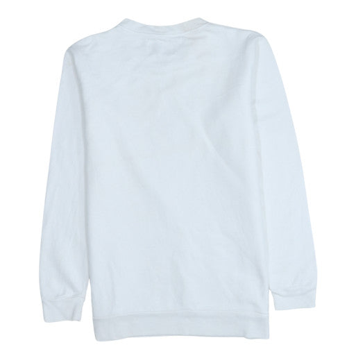 Calvin Klein Jeans Men's White Logo Pullover Sweatshirt M