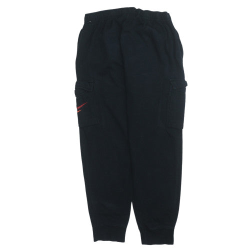 Nike Teens Black Fleece Jogger Activewear Trousers L