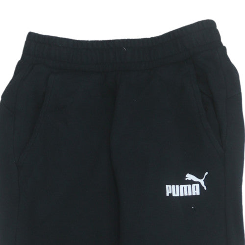 Puma Men's Black XS Jogger Sweatpants Fleece Elastic Waist Trousers