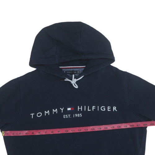 Tommy Hilfiger Men's Blue Pullover Hoodie Size M Embroidered Logo