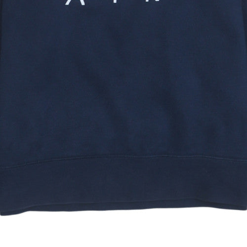 Nike Men Blue Air Logo Crew Neck Pullover Sweatshirt Size S