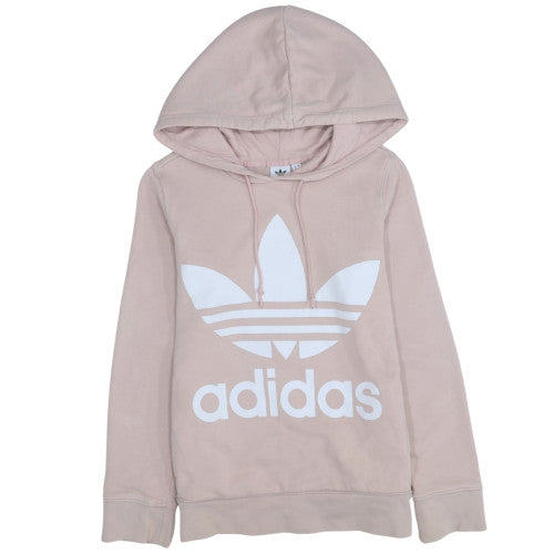 Adidas Womens Beige Hooded Pullover Sweatshirt Size 8 UK