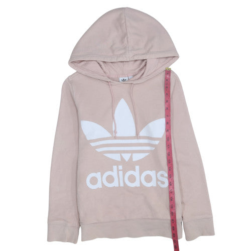 Adidas Womens Beige Hooded Pullover Sweatshirt Size 8 UK