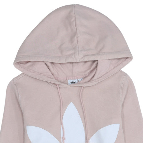 Adidas Womens Beige Hooded Pullover Sweatshirt Size 8 UK