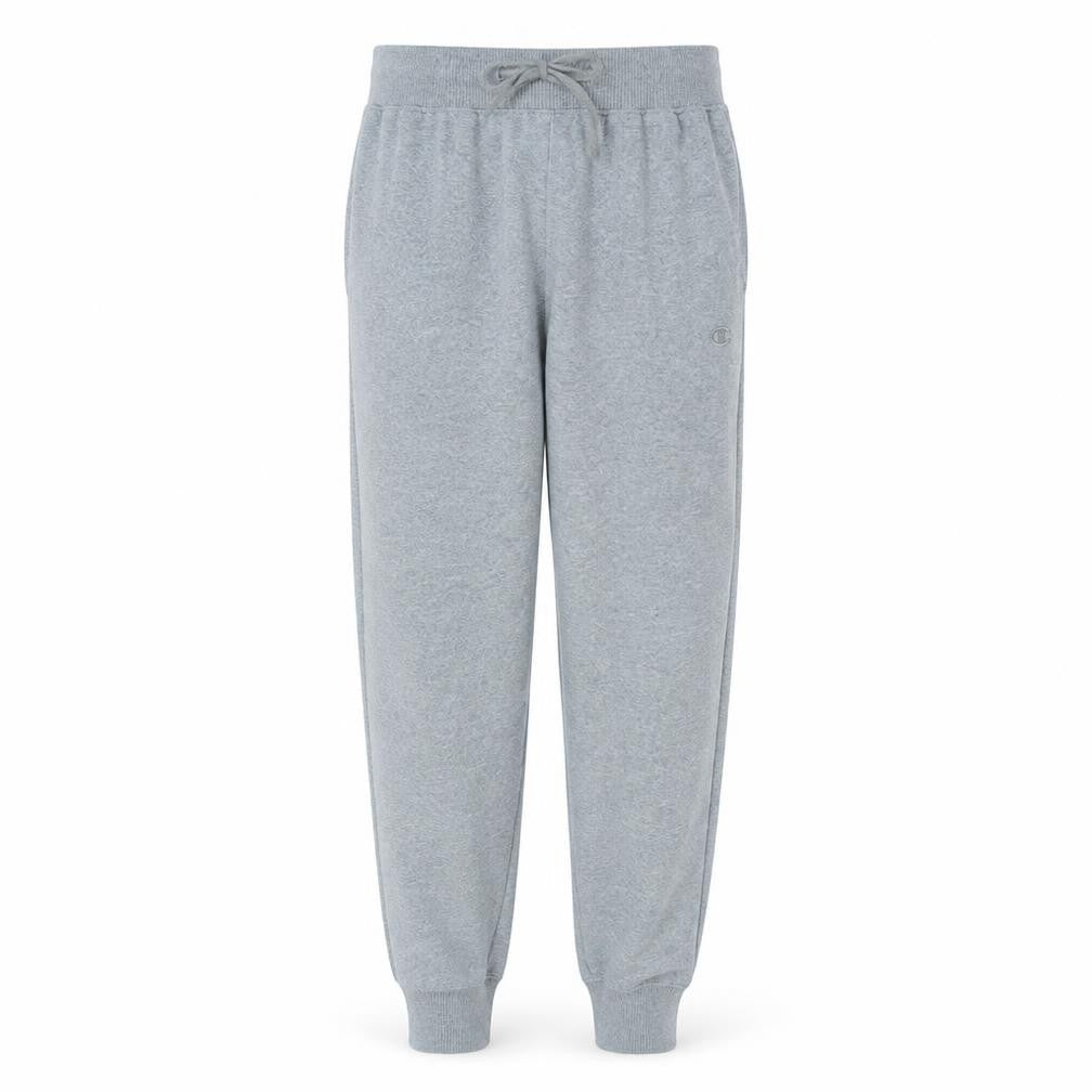 Front view of Champion Men's Grey Jogger Sweatpants S Regular Fit with Drawstring