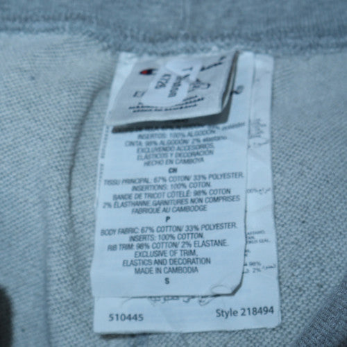 Champion Men's Grey Jogger Sweatpants S Regular Fit with Drawstring