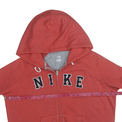 Nike Men's Red Full Zip Hoodie XL Sports Fleece Sweatshirt