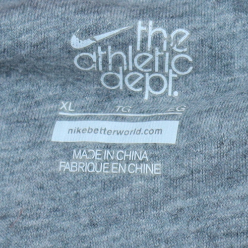 Nike Men's Red Full Zip Hoodie XL Sports Fleece Sweatshirt