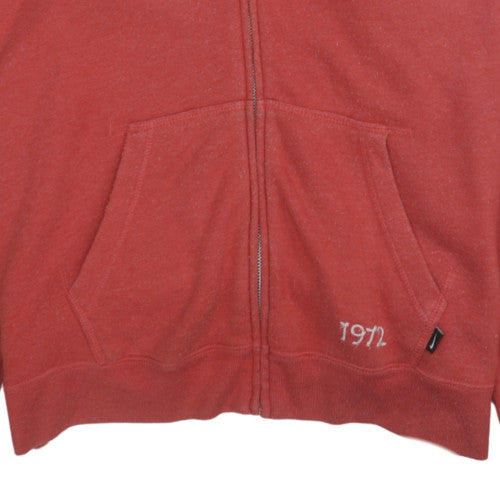 Nike Men's Red Full Zip Hoodie XL Sports Fleece Sweatshirt