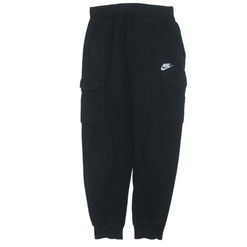 Nike Men's Black Fleece Jogger Trousers Size S Relaxed Fit Activewear