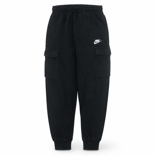Front view of Nike Men's Black Fleece Jogger Trousers, size S, Relaxed Fit Activewear