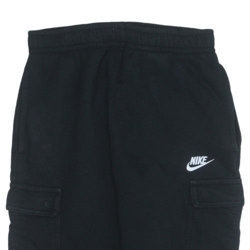 Nike Men's Black Fleece Jogger Trousers Size S Relaxed Fit Activewear
