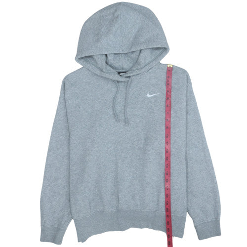 Nike Men Grey Pullover Hoodie S Regular Fit Fleece Sportswear