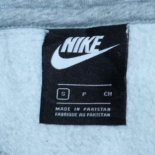 Nike Men Grey Pullover Hoodie S Regular Fit Fleece Sportswear