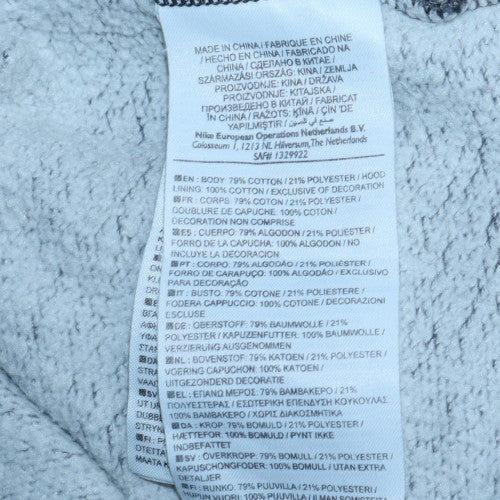 Nike Men Grey Pullover Hoodie S Regular Fit Fleece Sportswear