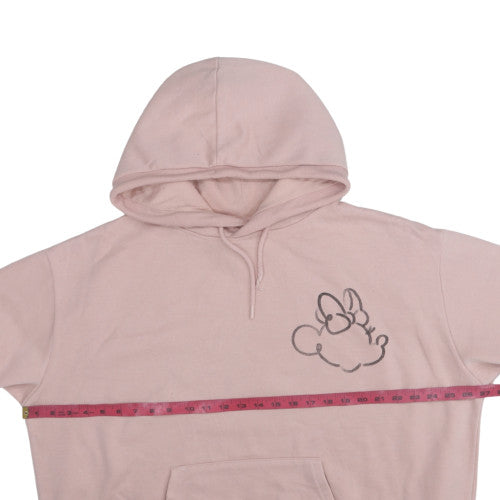 Disney Women Pink Minnie Mouse Pullover Hoodie XL