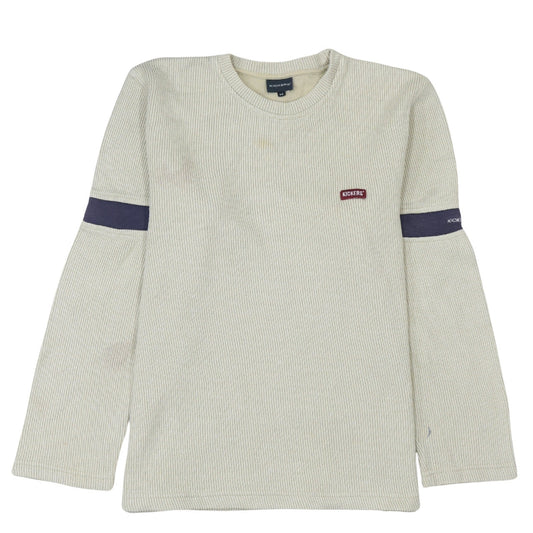 Kickers Men's Beige Long Sleeve Crew Neck Pullover Sweatshirt M